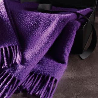 Biederlack Wollplaid purple | 130x170 cm