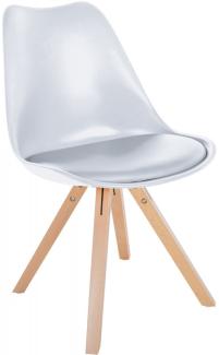 Stuhl Sofia Kunststoff Square (Farbe: weiß)