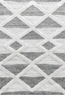 Hochflor Teppich Pepe rechteckig - 120x170 cm - Grau