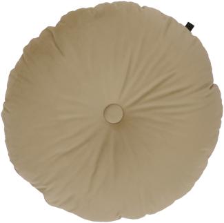 Overseas Enzo Round Samtkissen, Beige, Durchmesser 55cm