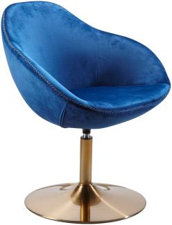KADIMA DESIGN Loungesessel - Bequemer und stilvoller Sessel mit Drehfunktion und extra weicher Polsterung für pure Entspannung. Farbe: Blau