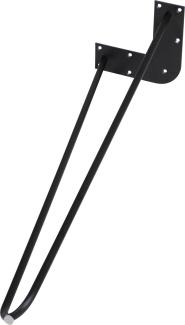 Dieda Tischbein Hairpin schwarz Maße (L x B x H): 710 x 255 x 59 mm