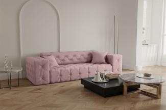 Sofa Designersofa CHANTAL 3-Sitzer in Stoff Opera Velvet Pink