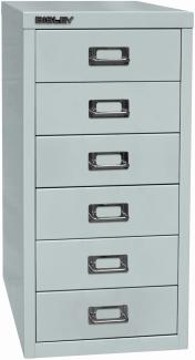 Bisley MultiDrawer™, 29er Serie, DIN A4, 6 Schubladen, Farbe lichtgrau