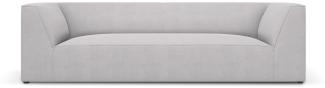 Micadoni 3-Sitzer Sofa Ruby | Bezug Light Grey | Beinfarbe Black Plastic