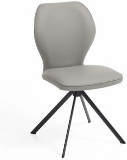 Niehoff Sitzmöbel Colorado Trend-Line Design-Stuhl Eisengestell - Polyester - 180° drehbar Atlantis grau