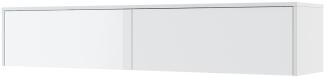 MEBLINI Hängeschrank für Horizontal Schrankbett Bed Concept - Wandschrank mit Ablagen und Teleskopen - Wandregal - BC-15 für 160x200 Horizontal - Weiß/Weiß Hochglanz