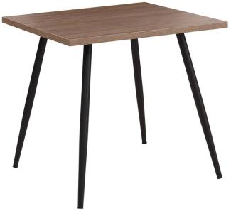 Küchentisch - 4-Fuß-Gestell Schwarz / Tischplatte Ulme