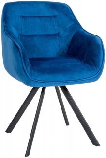 Stuhl Russel Samt (Farbe: blau)