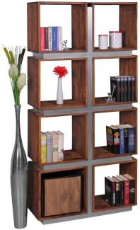 Bücherregal Regal Raumteiler NUKA 85x30x180 cm Holz Sheesham Landhaus