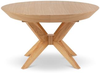 Micadoni 8-Sitzer Tisch ausziehbar Virginia 120cm | Oberfläche Natural Oak und Oak