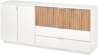 Sideboard Linda 12 weiß-grau 192x85x45 cm Anrichte Schrank Esszimmer