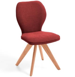 Niehoff Sitzmöbel Colorado Trend-Line Design-Stuhl Kernbuche/Webstoff - 180° drehbar Malea-R terracotta