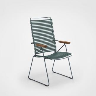 Outdoor Stuhl Click verstellbare Rückenlehne kiefergrün