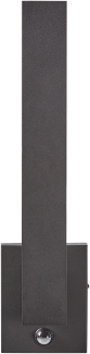 Außenwandleuchte LED Metall schwarz mit Bewegungsmelder 46 cm rechteckig TUMMEL
