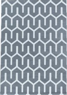 Kurzflor Teppich Clara rechteckig - 200x290 cm - Grau