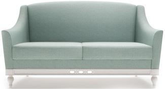 Casa Padrino Luxus Jugendstil 2er Sofa Mintgrün / Weiß 152 x 90 x H. 96 cm - Luxus Qualität