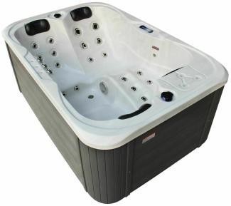 XXL Luxus SPA LED Whirlpool SET 195x127cm Outdoor + Indoor Pool Ozon 3 Personen