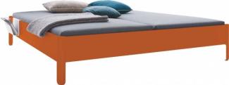 NAIT Doppelbett farbig lackiert Tizianrot 180 x 220cm Ohne Kopfteil