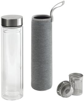 METALTEX 899790000 alia Doppelwandige Isolierflasche aus Glas mit Teefilter