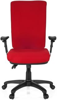 hjh OFFICE Profi Bürostuhl ZENIT HIGH Stoff, Verstellbare Sitzhöhe, Mit Armlehne, Rot
