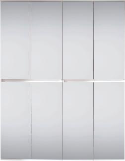 Garderobenschrank 'Mirror' 8-türig, Aufbaumaß (BxHxT) 148 x 191 x 34 cm, weiß