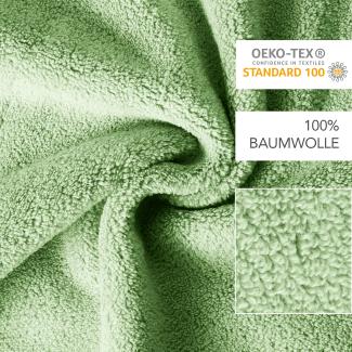 HOMESTORY Premium Handtuch-Set 100% Baumwolle, Frottee, weich, saugstark und schnelltrocknend, 450g/m², Oeko-Tex 100 2x Duschtuch + 2x Handtuch Grün