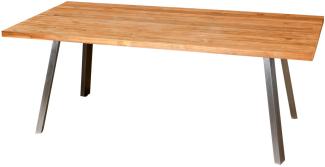 Inko Gartentisch Varuna recyceltes Teakholz/Edelstahl Holztisch 4 Größen zur Auswahl ca. 200x100 cm