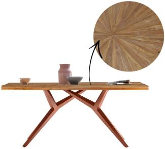 Tisch Tables & Co. Teak und Metall 160 x 90 x 76 cm Braun