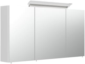 Posseik Design-LED-Spiegelschrank 120cm weiß hochglanz