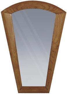 Casa Padrino Art Deco Massivholz Spiegel Braun 63 x 4 x H. 90 cm - Eleganter Wandspiegel aus hochwertigem Eschenholz - Garderoben Spiegel - Wohnzimmer Spiegel - Art Deco Möbel