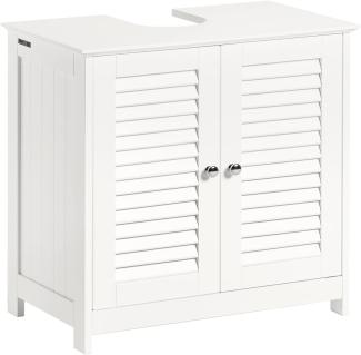 Waschbeckenunterschrank mit 2 Türen Holz Weiß FRG237-W