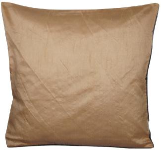 Einfarbig Kissenbezug mit unsichtbarer Reißverschluss in Beige, 100% weiche Dupionseide Kissenhülle für Sofa & Bett Kissen - 40cm x 40cm