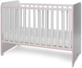 Lorelli Babybett Sweet Dream 124 x 68 x 95 cm Unterbettrahmen mit zwei Ebenen pink
