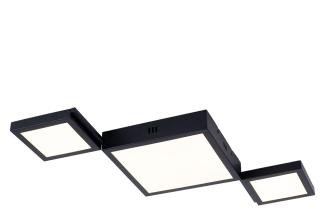 LED Deckenleuchte, schwarz, opal, L 71 cm