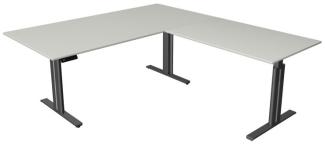 Kerkmann Schreibtisch Sitz-Stehtisch MOVE 3 elegant 200x100x72-120cm mit Anbauelement elektr. höhenverstellbar Eiche