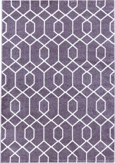 Kurzflor Teppich Elisa rechteckig - 160x230 cm - Violett