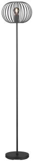 Stehleuchte Mocca - Schwarz matt - 145x30cm