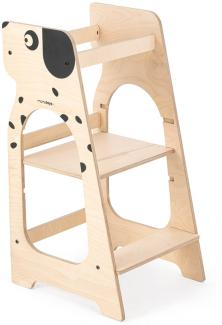 MamaToyz Holz Lernturm Kule Hund | Natur | 56x50x90 cm