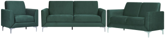 Sofa Set Samtstoff grün 6-Sitzer FENES