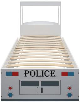 Polizeiauto-Kinderbett mit Matratze 90x200 cm 7 Zone H3