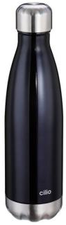 Cilio Elegante Isolier-Trinkflasche 500 ml Schwarz