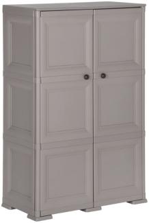 Kunststoffschrank 79x43x125 cm Holzdesign Grau