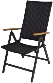 Alu-Klappsessel Serra braun oder schwarz Sessel Gartenstuhl Relax-Gartensessel