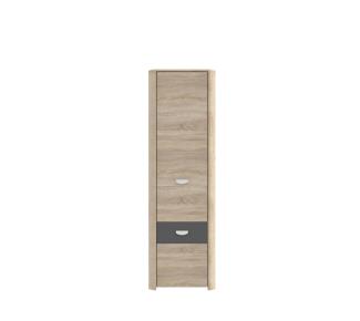 FORTE Yoop Kleiderschrank, Holzwerkstoff, Beige/Grau, 58,8 x 194,4 x 41,3 cm