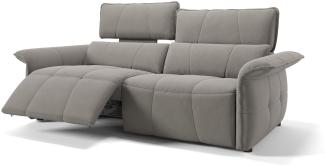 Sofanella 3-Sitzer ADRIA Stoffbezug Sofagarnitur Couch in Hellgrau
