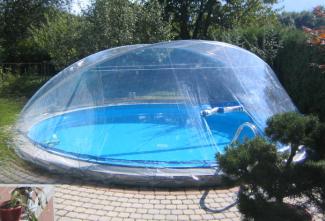 Steinbach Swimming Pool Überdachung "Cabrio Dom", transparent,für Ø 370 cm