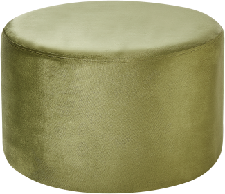 Pouf Samtstoff olivgrün rund ⌀ 61 cm MILLEN