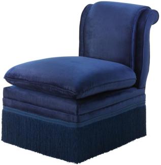 Casa Padrino Luxus Designer Sessel Blau 55 x 74 x H. 74 cm - Limited Edition