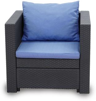 Keter Sessel Provence | Kissen in anthrazit oder blau erhältlich Blau